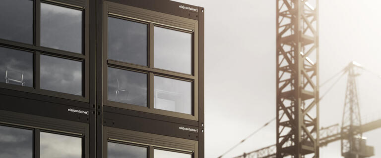 ELA Baucontainer in München von Außen