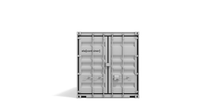 ELA Lagercontainer - Außenansicht Stirnseite mit doppelwandigen Türen Lagercontainer Außenansicht Stirnseite mit doppelwandigen Türen