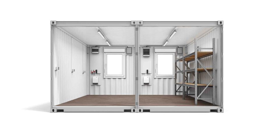 ELA Werkstattanlage - Innenansicht Stirnseite ELA Werkstattanlage - Innenansicht schräg